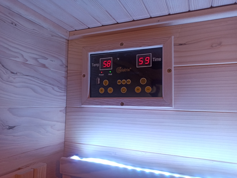 Obrázek zobrazuje: Infrasauna se zahřeje na nižší teploty než finská sauna