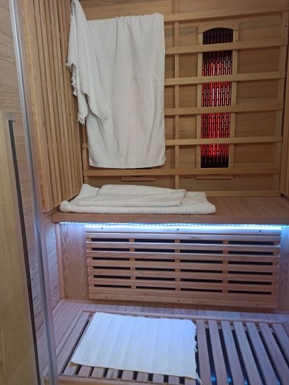 Obrázek zobrazuje: Úklid sauny si usnadníte i tak, že na lavici a opěradla dáte ručníky